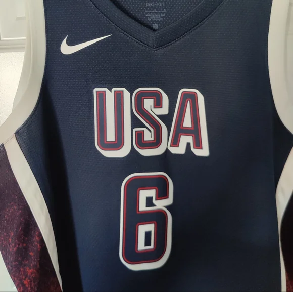 Nike NBA Lebron James #6 Red&Blue Team USA Jersey Size Large